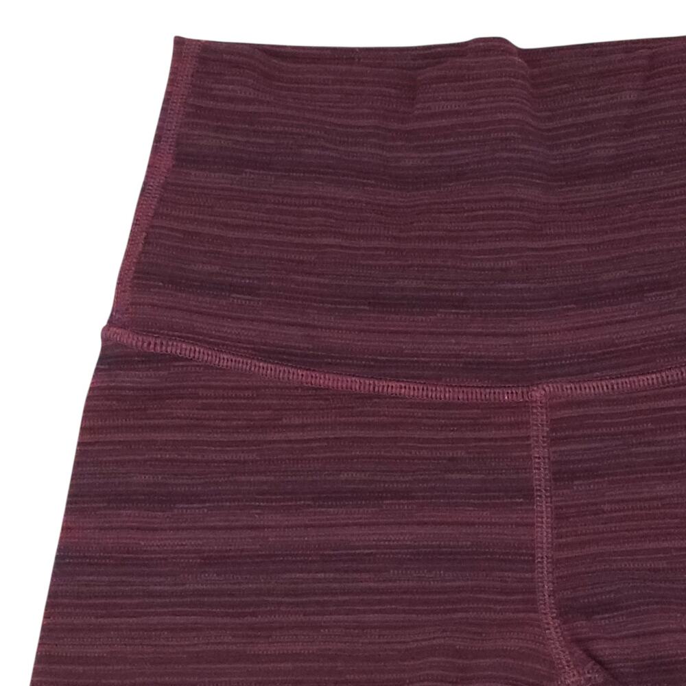 Lululemon Wunder Under Crop Leggings Womens 2 Purple Striped Stretch Yoga - Picture 3 of 12
